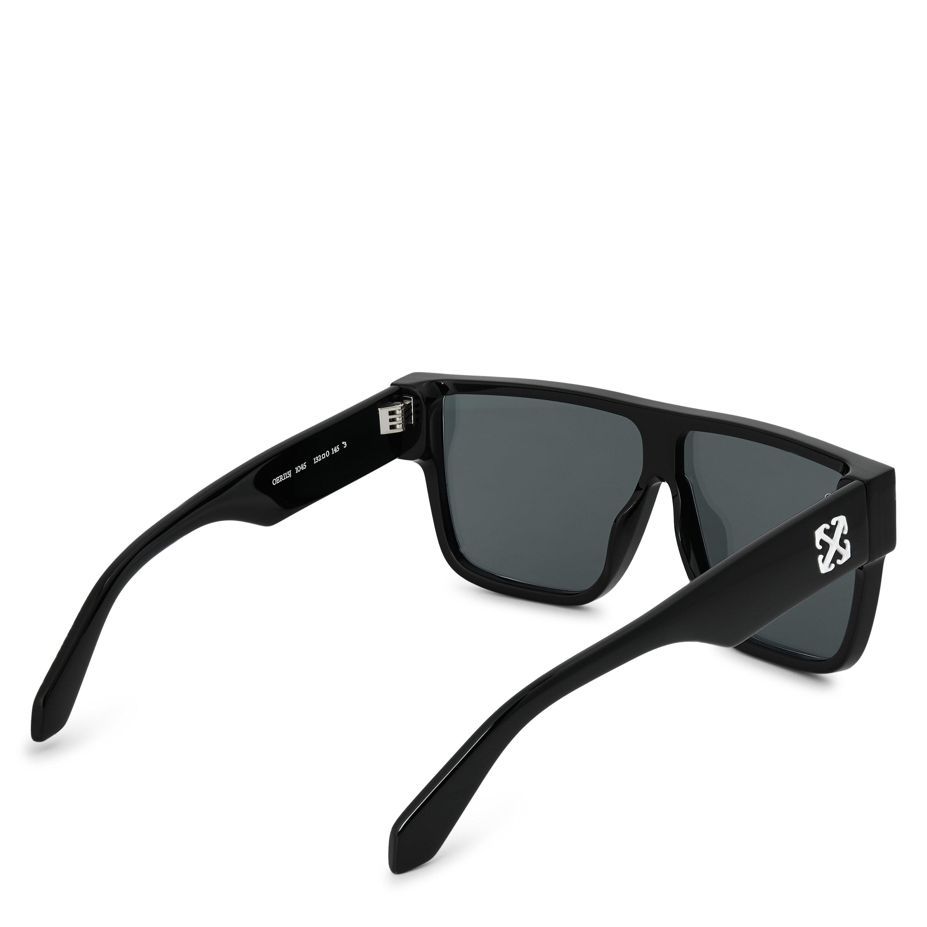 Black - Blue - Off White - Square Sunglasses - 2