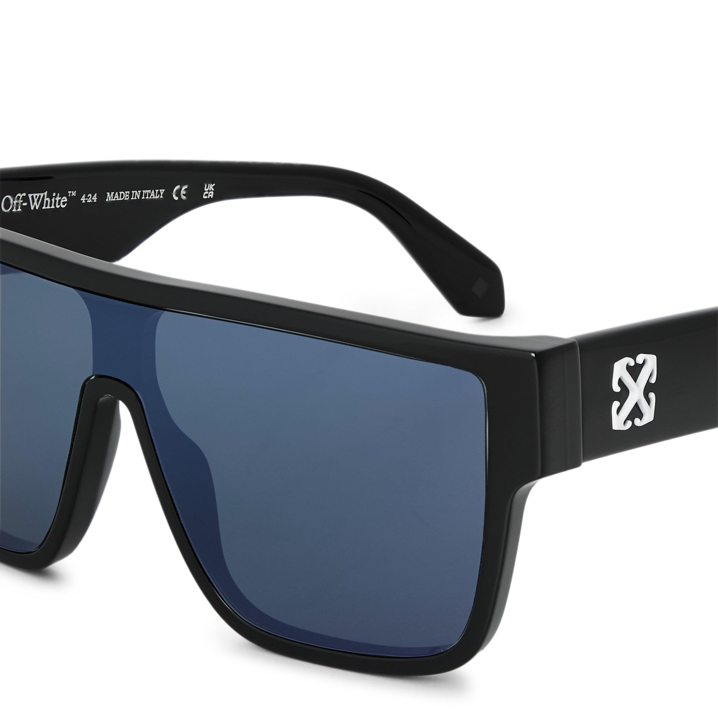 Black - Blue - Off White - Square Sunglasses - 3