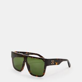 Off White Unisex Square Sunglasses, Square Design