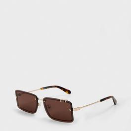 Off White Unisex Square Sunglasses, Square Design