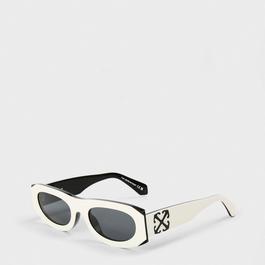 Off White Unisex Square Sunglasses, Square Design