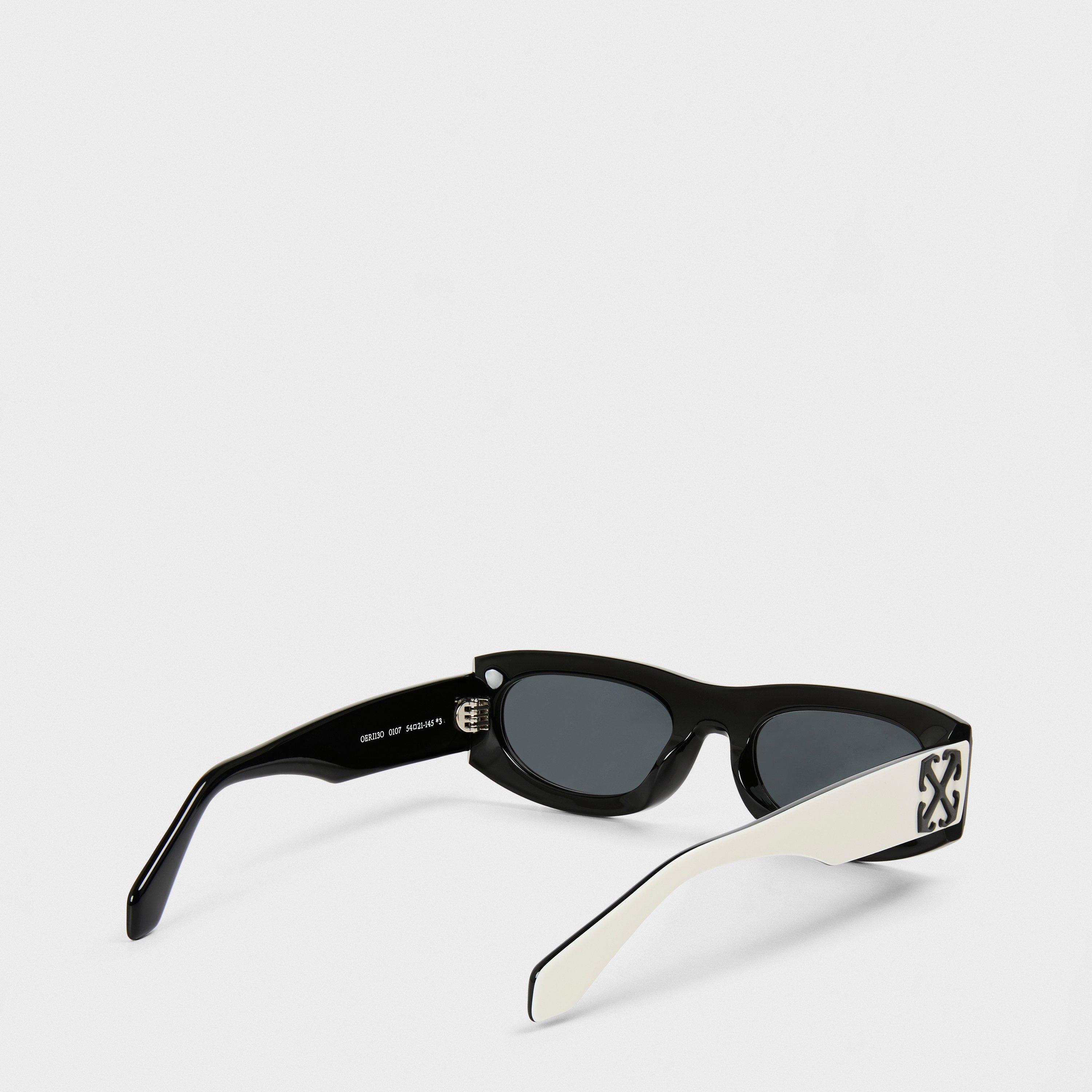White/Dark Grey - Off White - Square UV Protection Sunglasses - 2