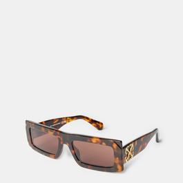 Off White Unisex Square Sunglasses, Square Design