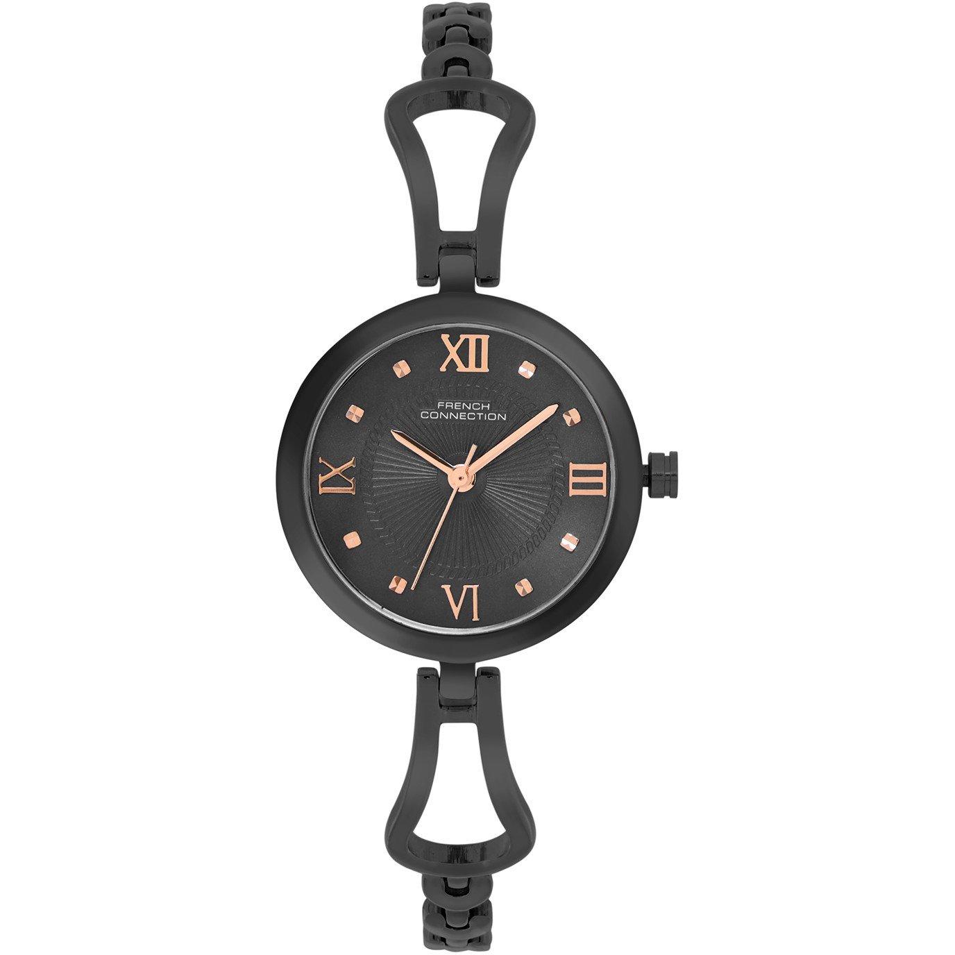 French Connection connection Veritas Black Round Dial Womens Analogue Watch