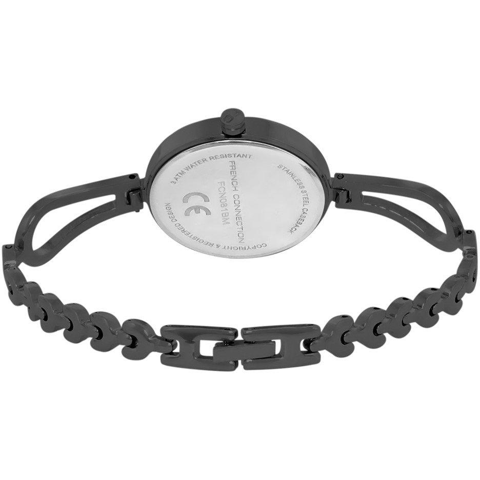 Black - French Connection - connection Veritas Black Round Dial Womens Analogue Watch - 3