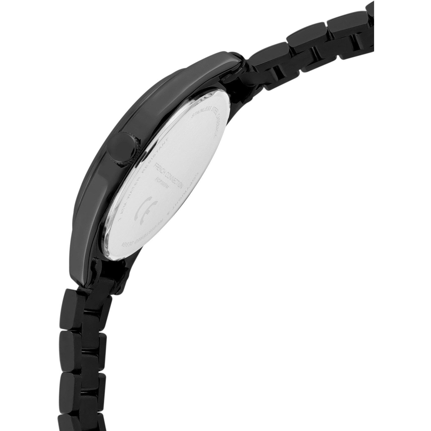 Crna - French Connection - Connection Mega Round Analog Watch for Men - 3