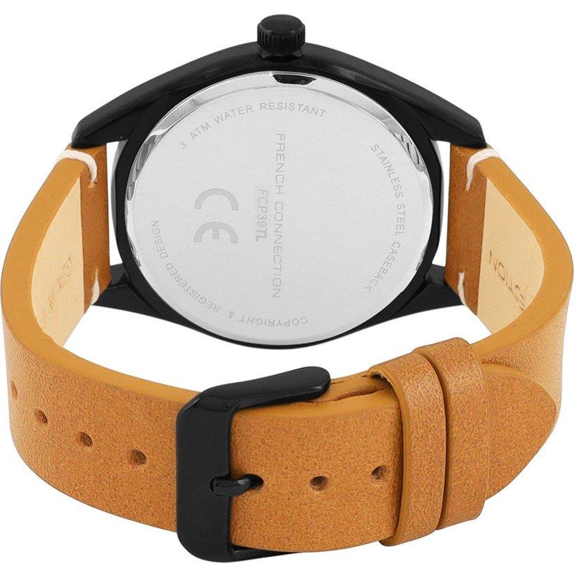 Black - French Connection - Mega Round Analog Watch for Men - 3