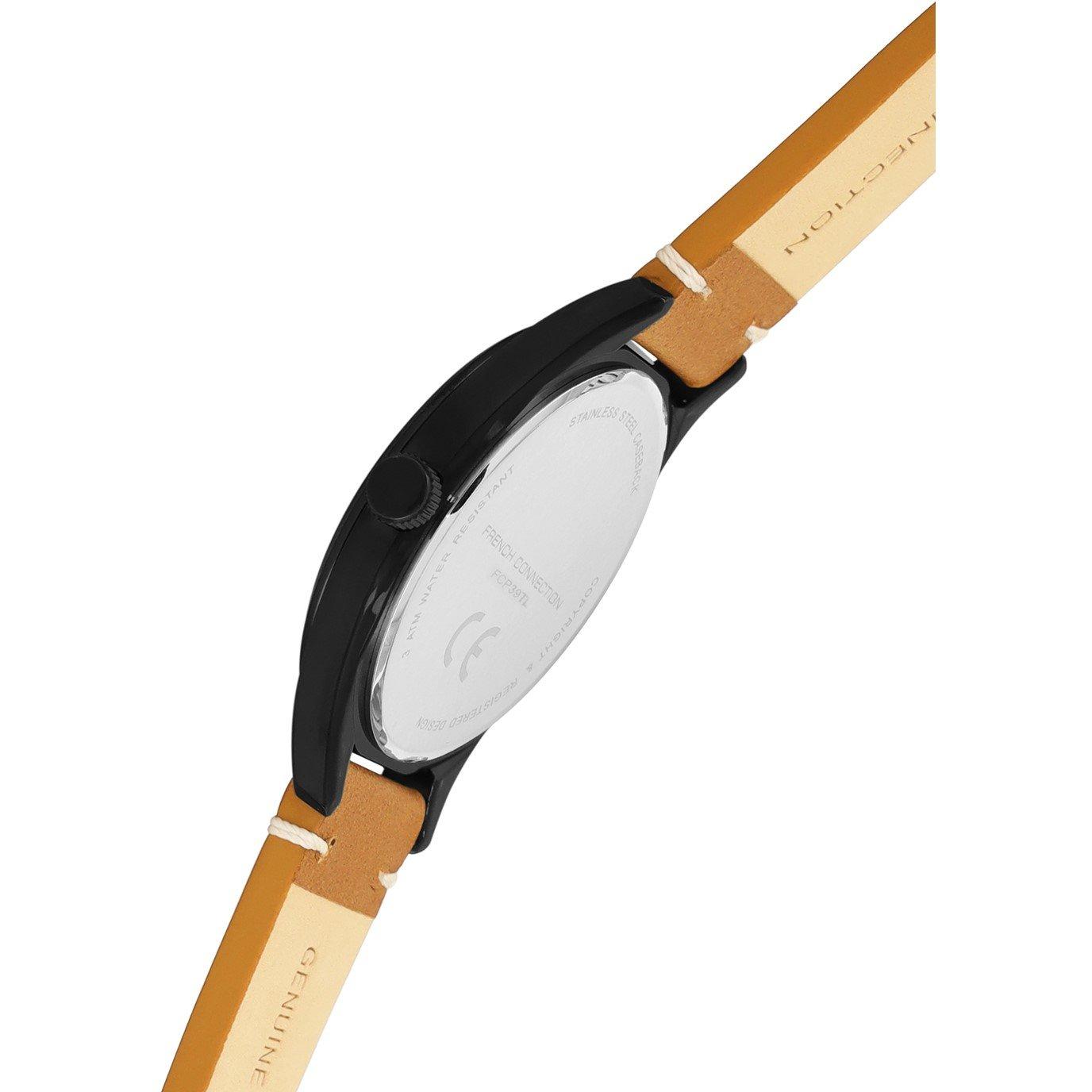 Black - French Connection - Mega Round Analog Watch for Men - 4