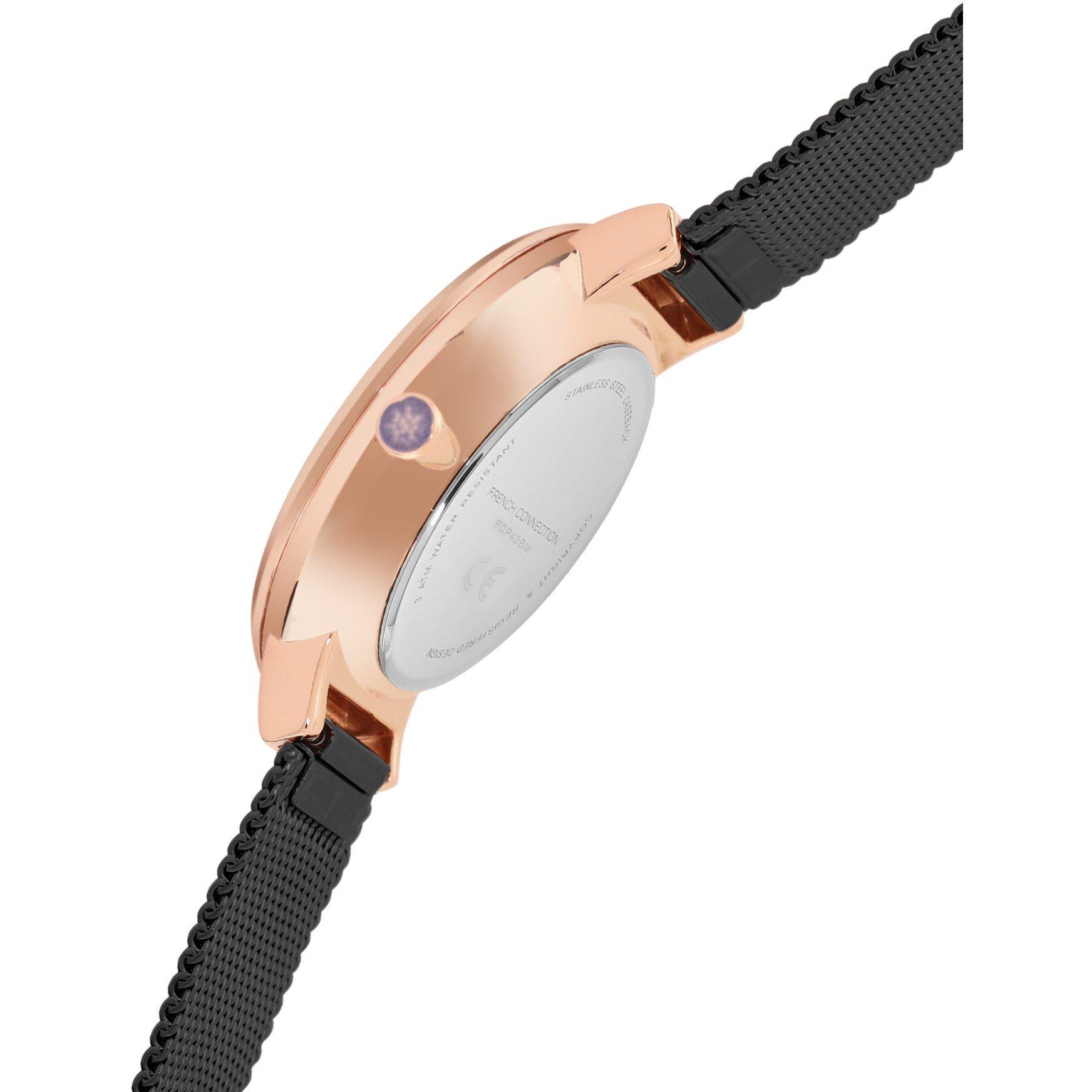 Black - French Connection - Connection Jake Round Analog Watch for Men - 4