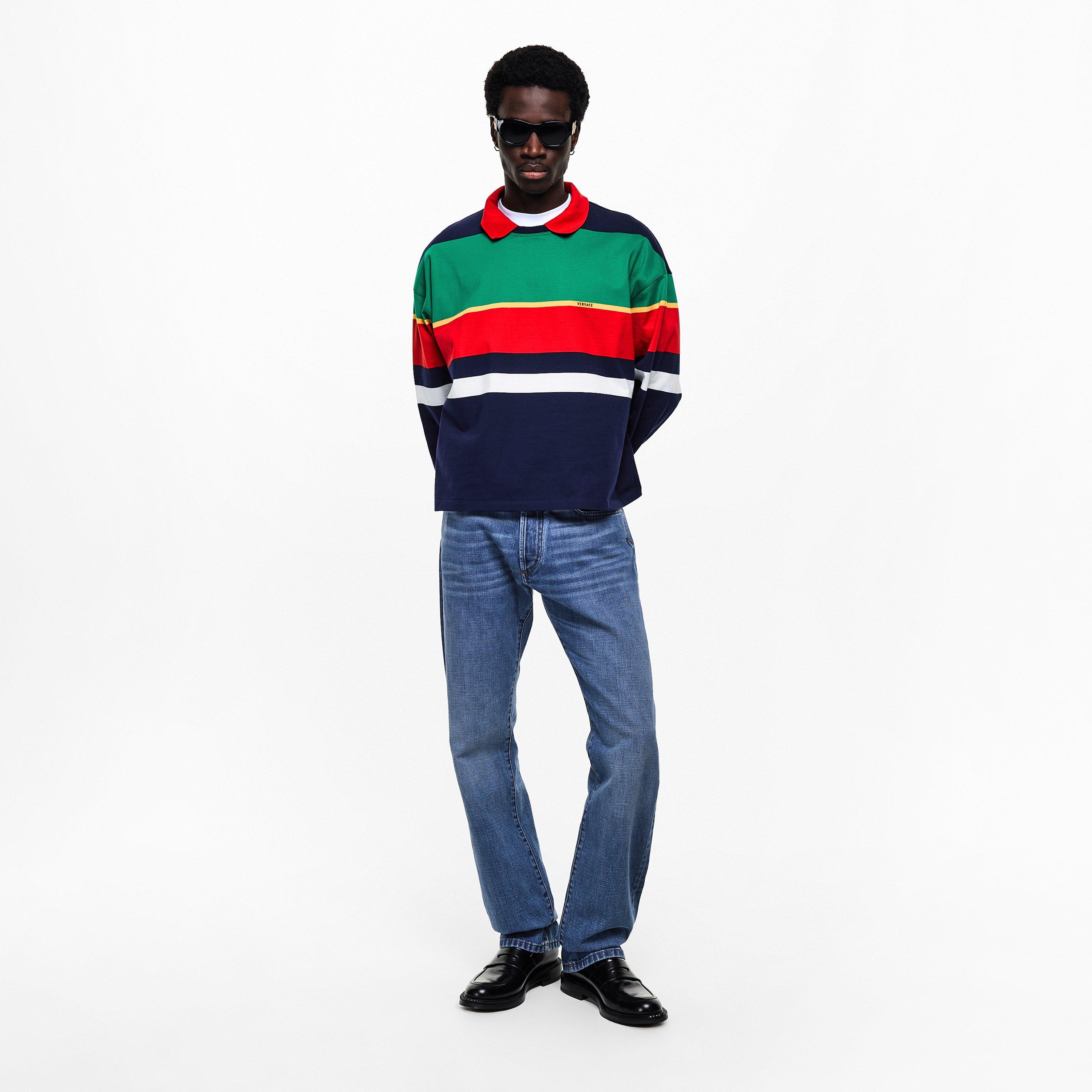 Gold/Black - Versace - Men's 0VE4479U Wayfarer Sunglasses - 6