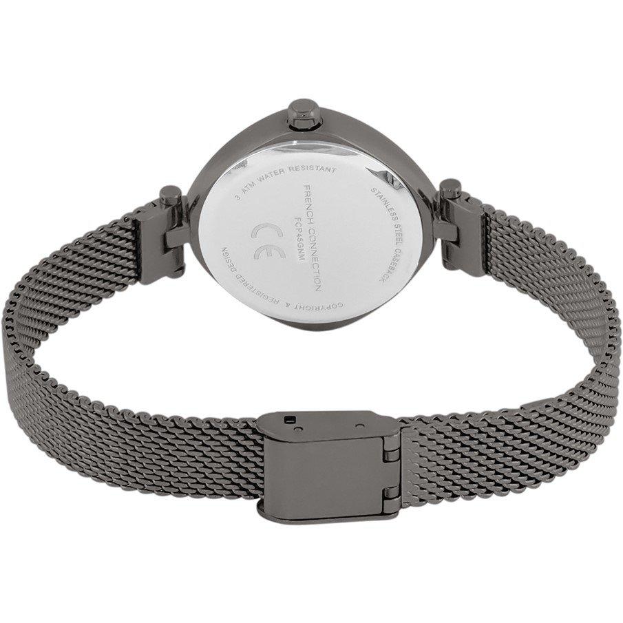Grey - French Connection - Connection Sheen SHIMMER Round Analog Watch With Mesh Strap for Women - 3