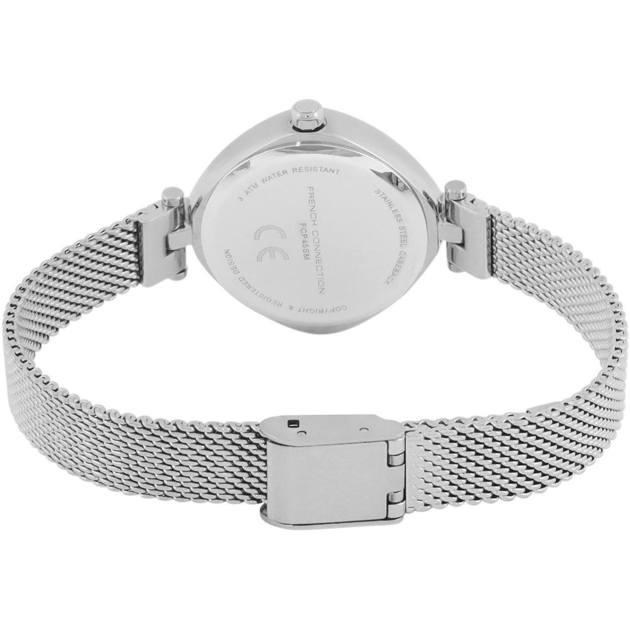 Purple - French Connection - Connection Sheen SHIMMER Round Analog Watch With Steel Mesh Strap for Women - 3