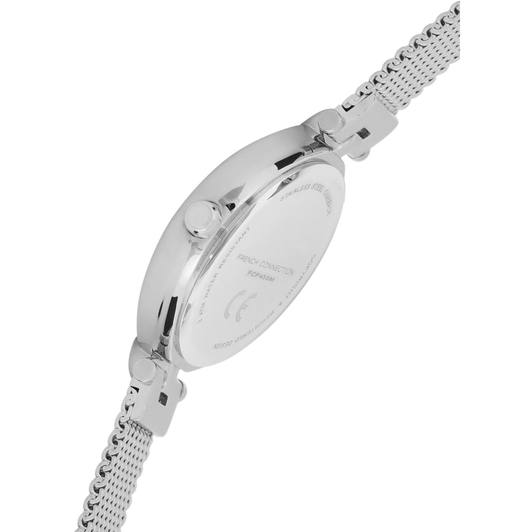 Purple - French Connection - Connection Sheen SHIMMER Round Analog Watch With Steel Mesh Strap for Women - 4