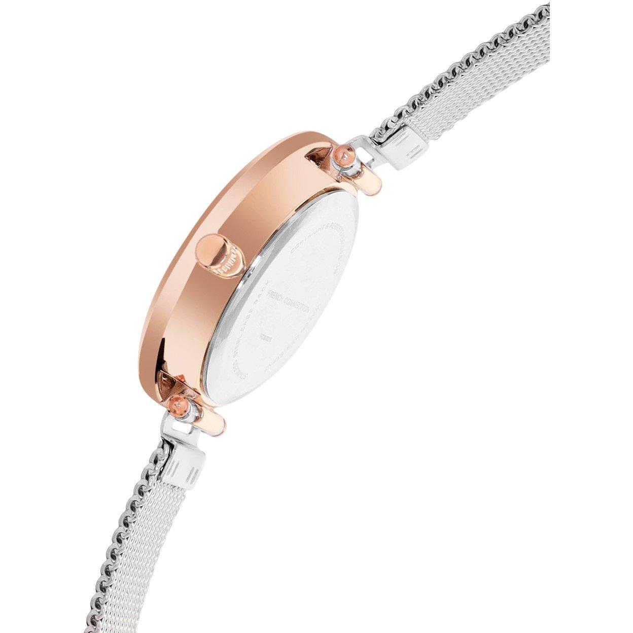 Prata - French Connection - Stainless Steel Analog Silver Dial Womens Watch - 4