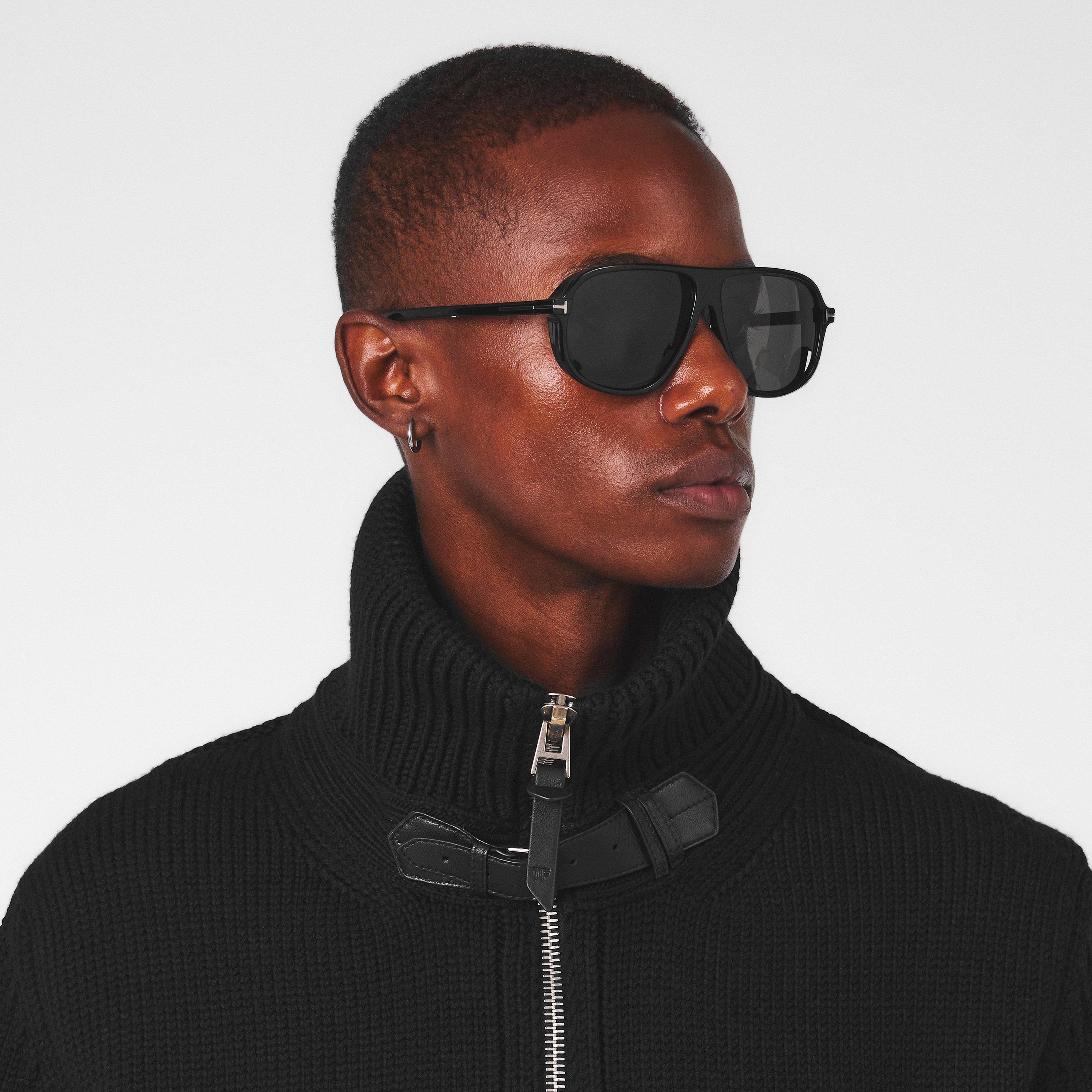 Black - Tom Ford - Men's Aviator Sunglasses, Aviator Style - 3