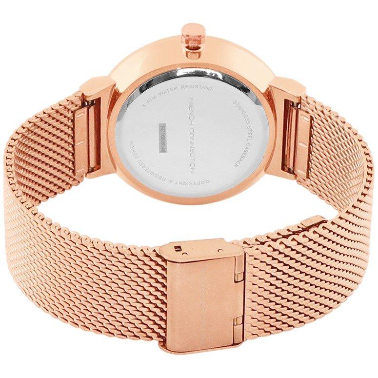 Roségoud - French Connection - Connection Silver Dial Analog Watch for Men - 4