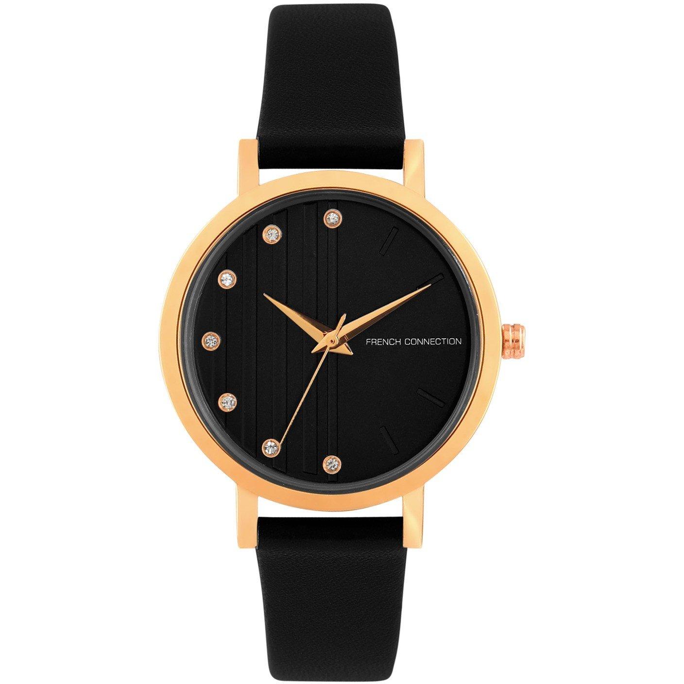 Black - French Connection - Connnection Analog Black Dial Womens Watch - 1