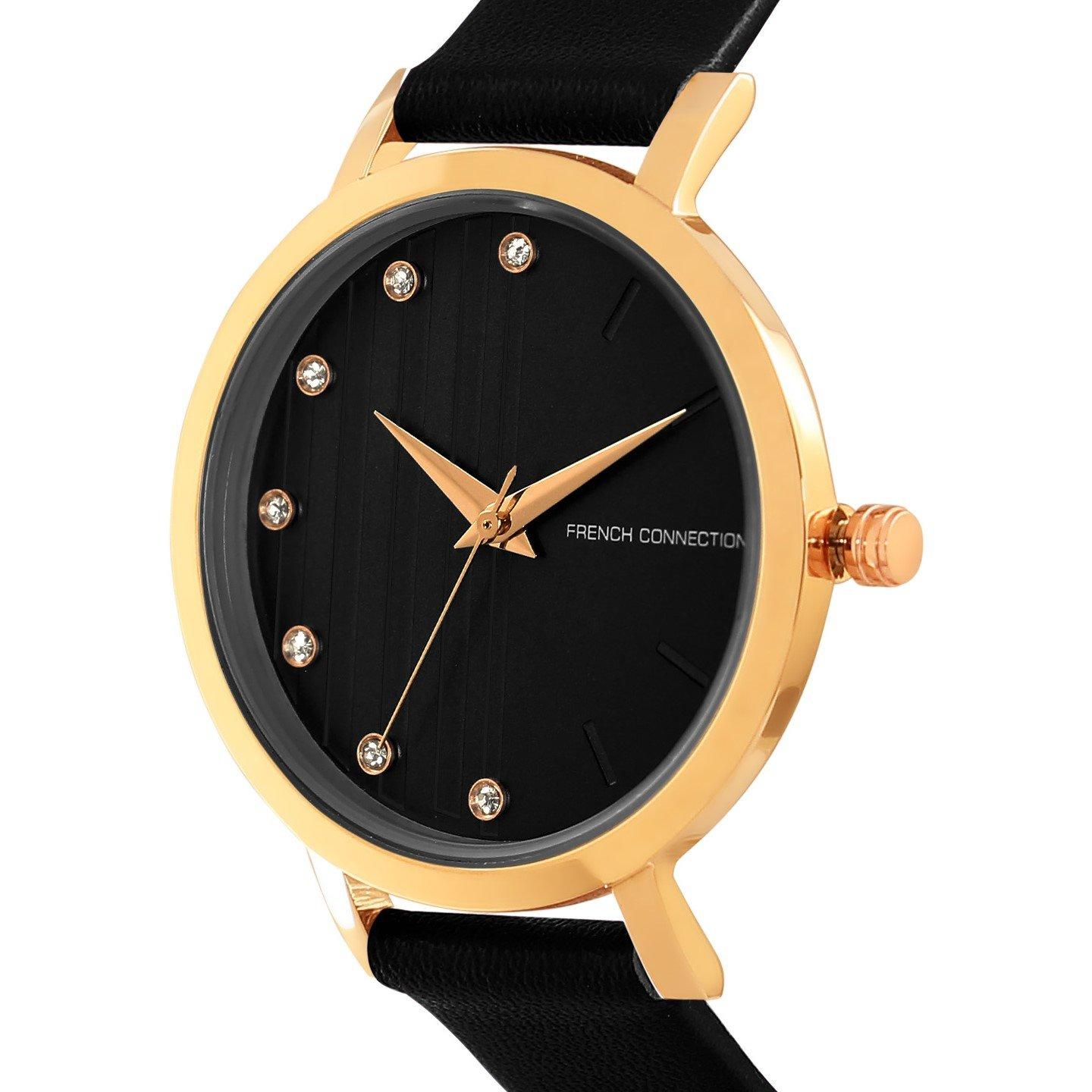 Black - French Connection - Connnection Analog Black Dial Womens Watch - 2