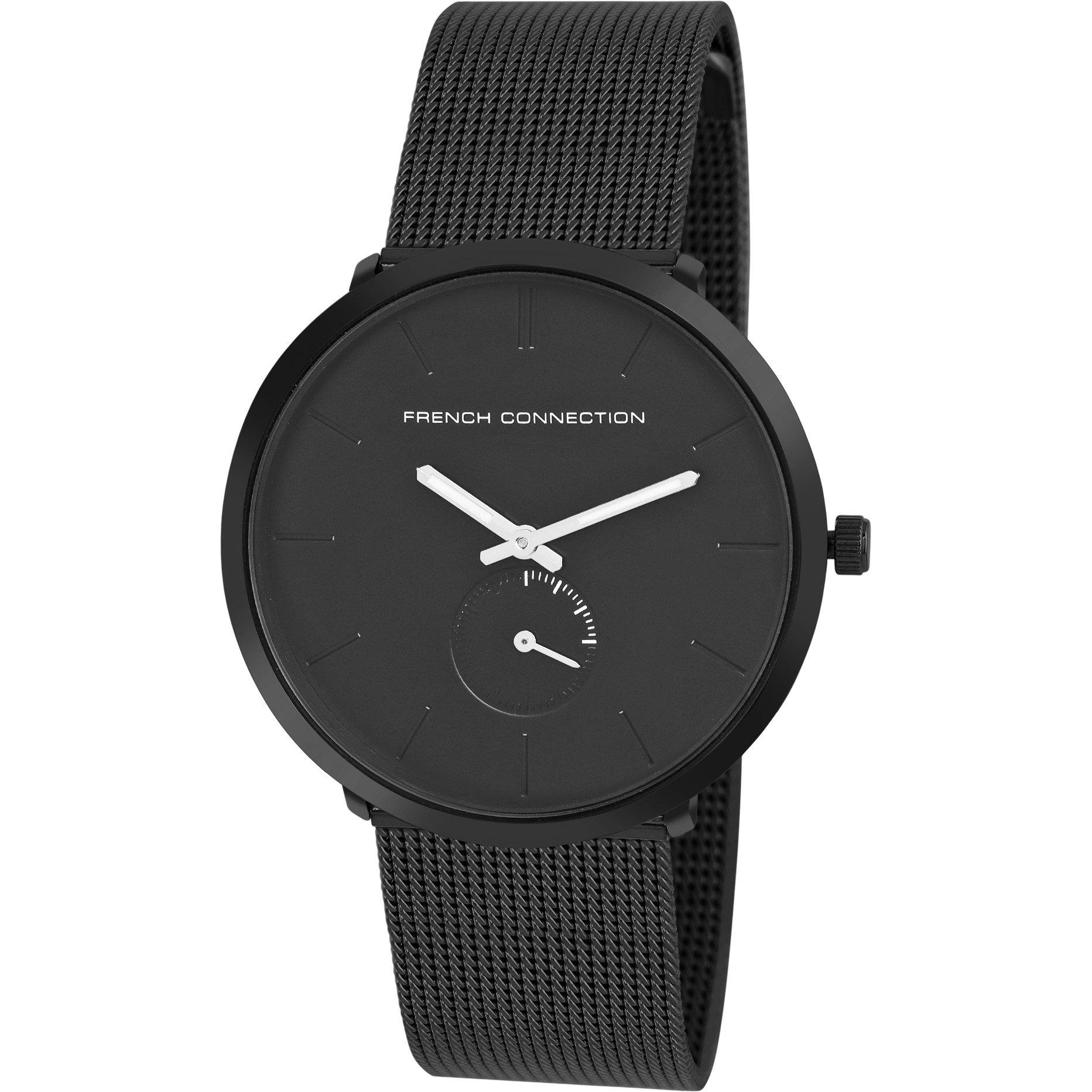 Preto - French Connection - Connection Black Dial Analog Watch For Mens