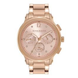 Olivia Burton Sports Luxe 38mm Multi Function Blush And Carnation Gold Bracelet Watch