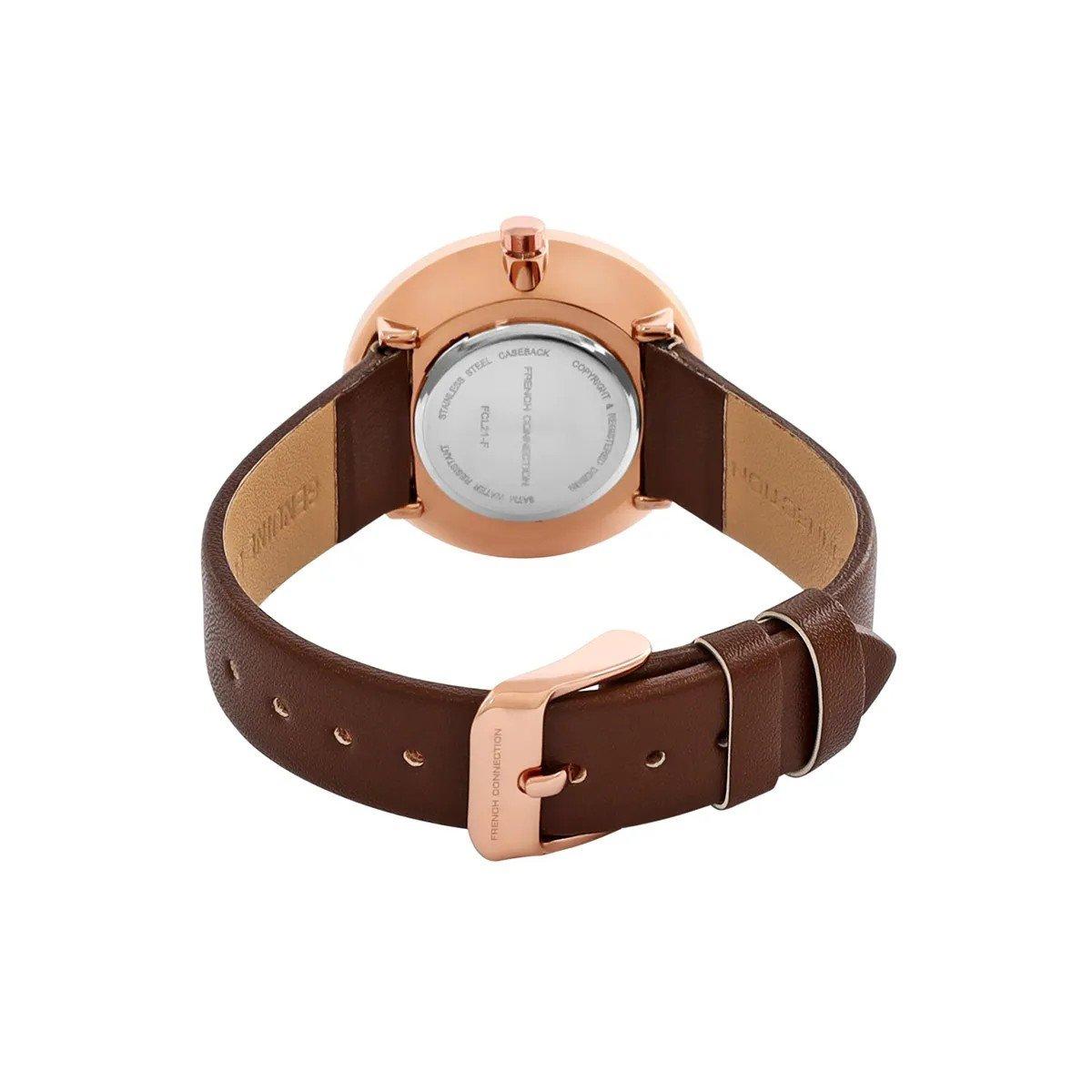 Brown - French Connection - Connection Womens Analog Watch Brown Strap - 4