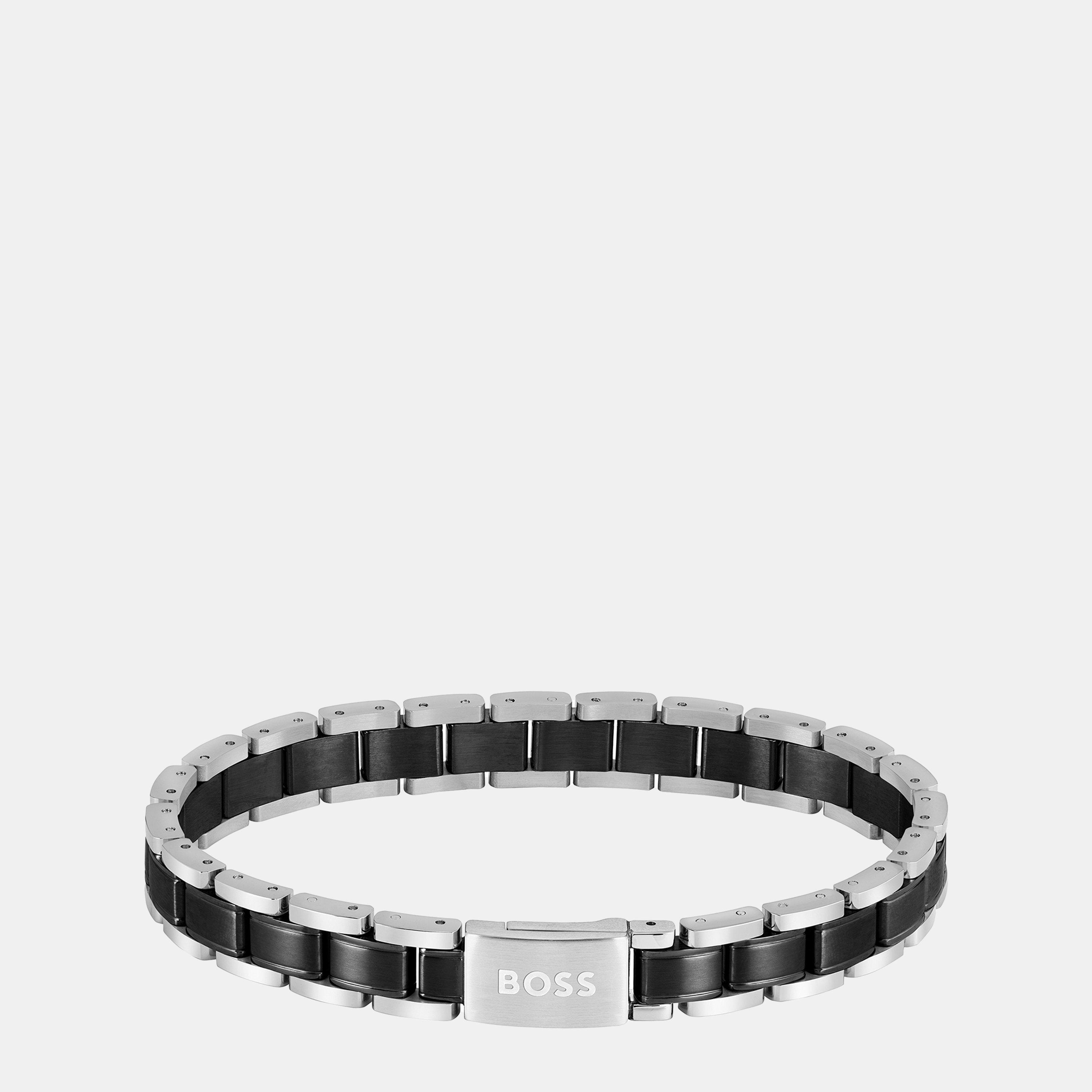 Boss Men's Stainless Steel Magnetic Chain Bracelet - Silver