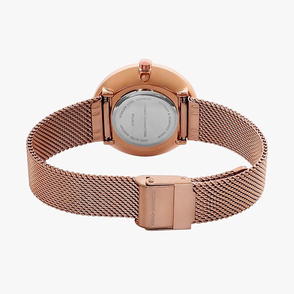 Zilver - French Connection - Connection Silver Dial Analog Watch For Women - 3