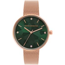 French Connection Connection Analog Green Dial Womens Watch