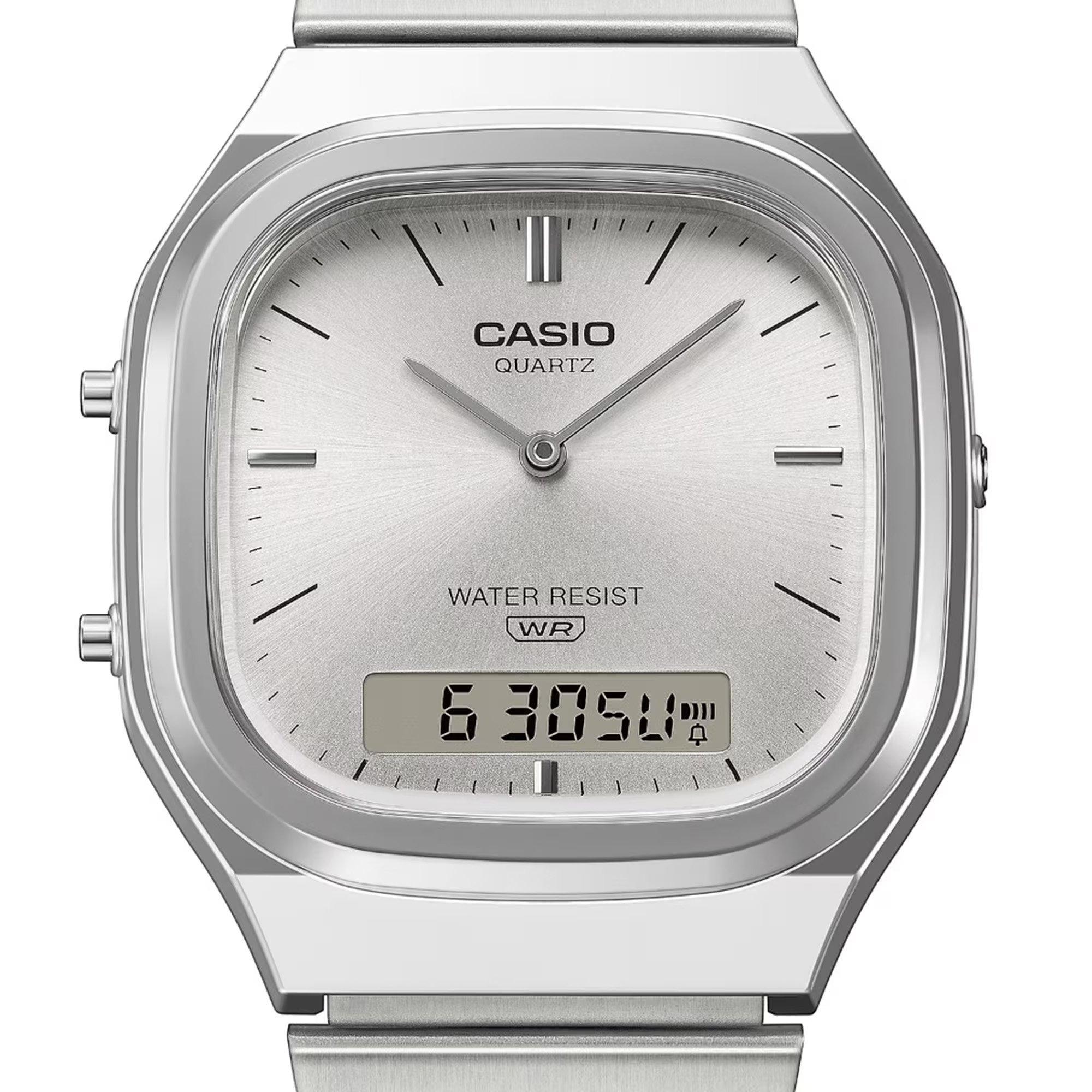 Weiß/Silber - Casio - Quartz Square Digital Watch - 3