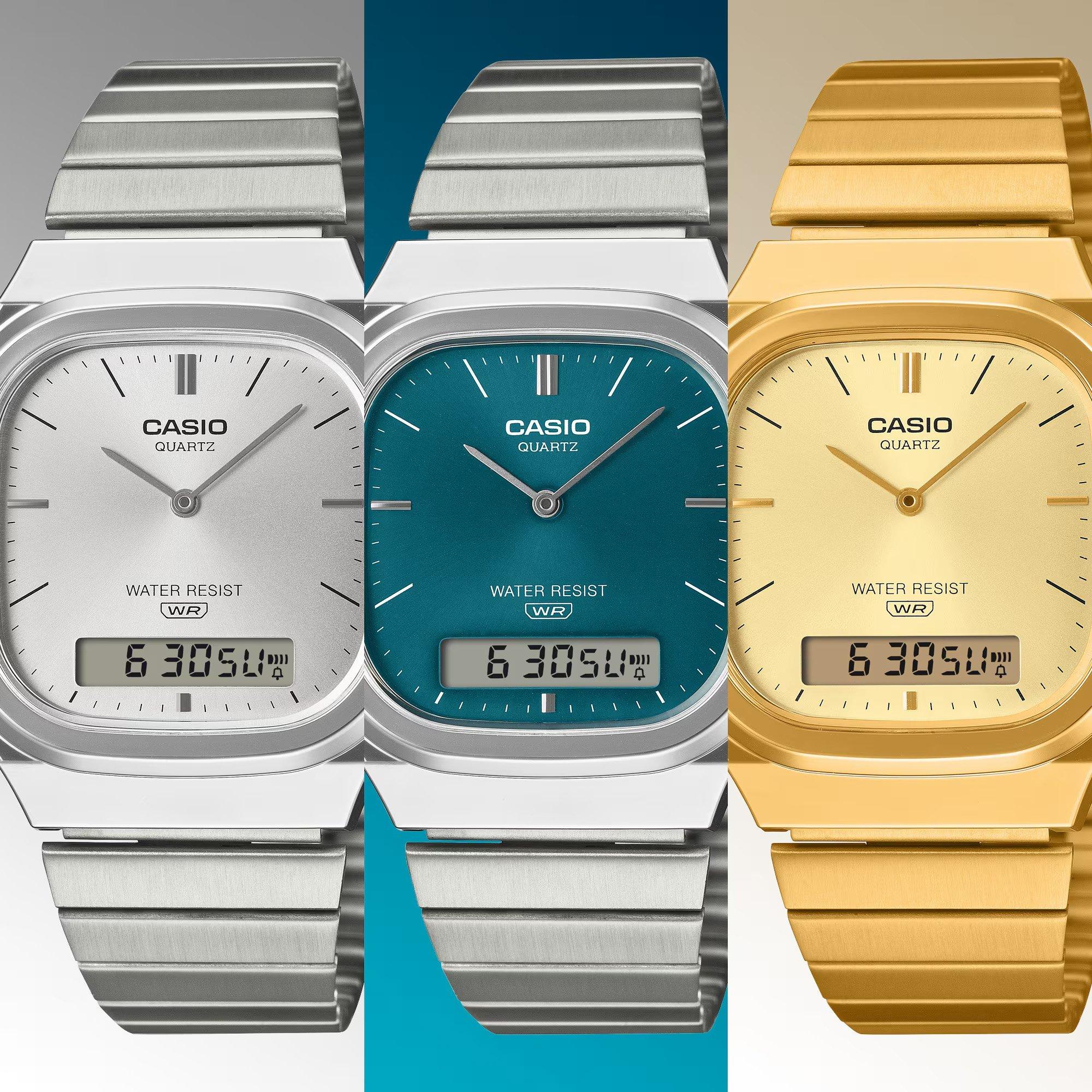 Weiß/Silber - Casio - Quartz Square Digital Watch - 7
