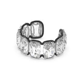 Swarovski Harmonia cuff, Oversized floating crystals, White, Mixed metal finish