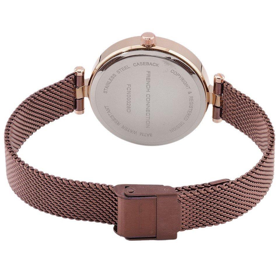 Brun - French Connection - Womens Analog Watch Brown Strap - 3