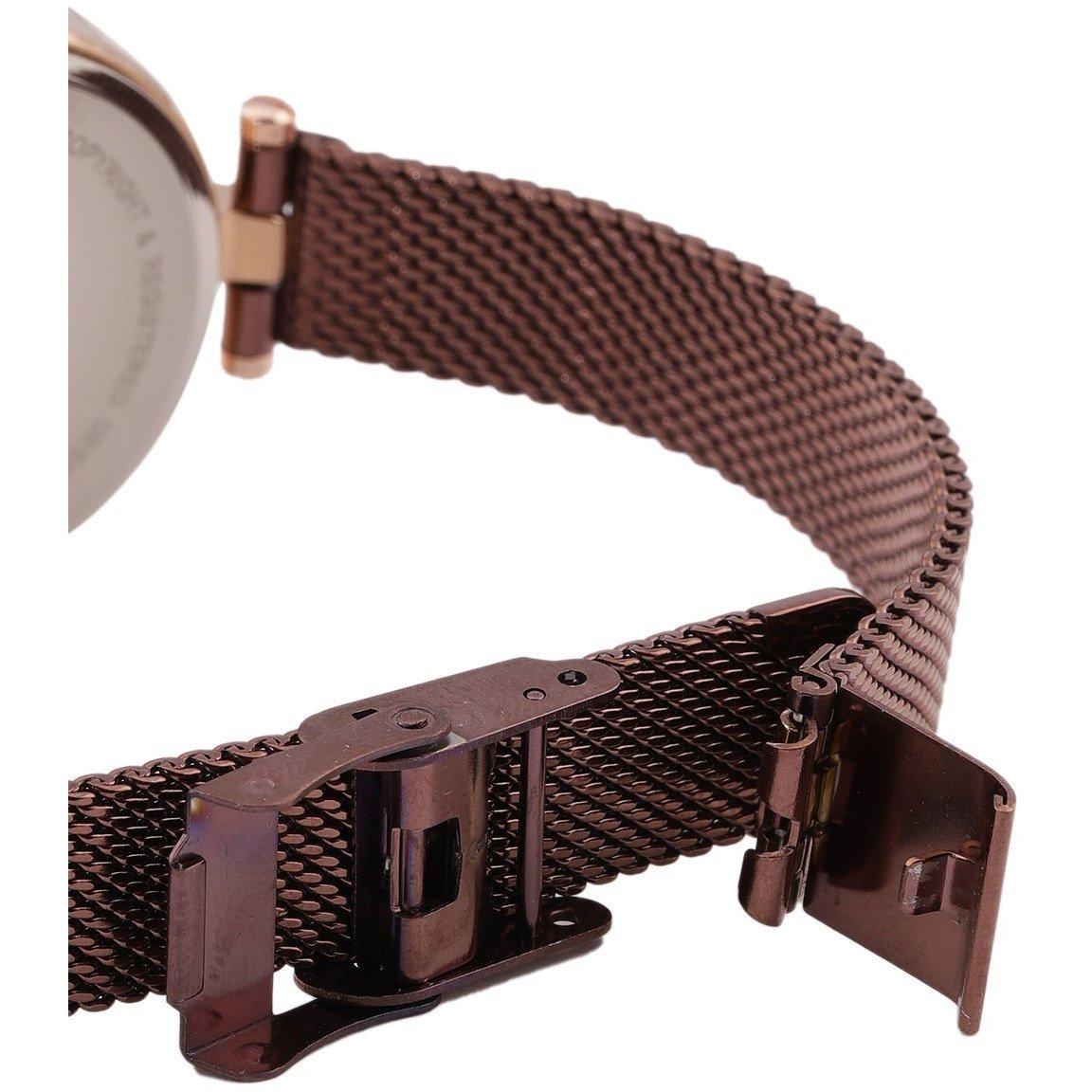 Brun - French Connection - Womens Analog Watch Brown Strap - 4