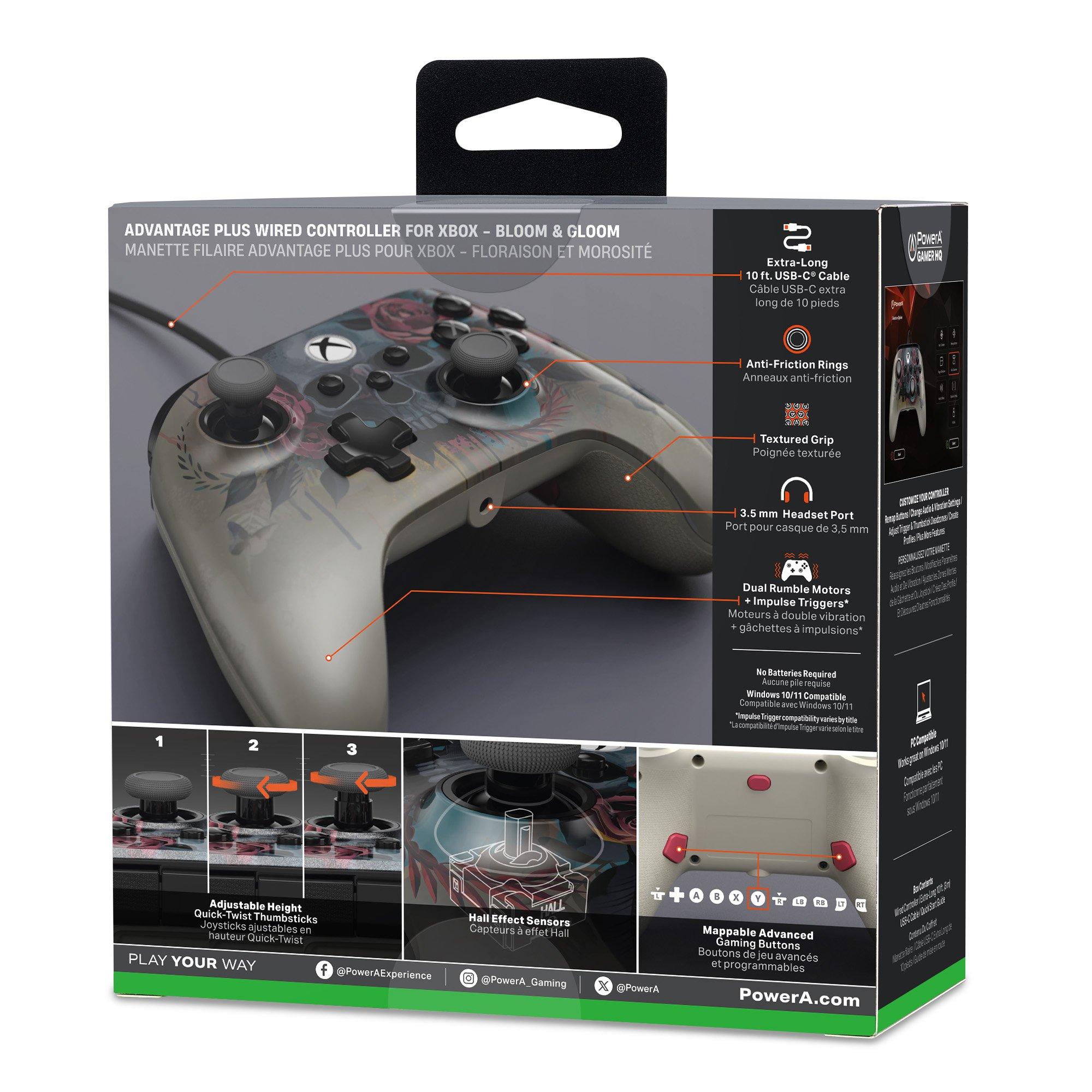 Multi - PowerA - Advantage Plus Wired Controller for Xbox Series XS - Bloom & Gloom - 2