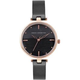 French Connection Connection Womens Cherie Analog Watch Black Strap