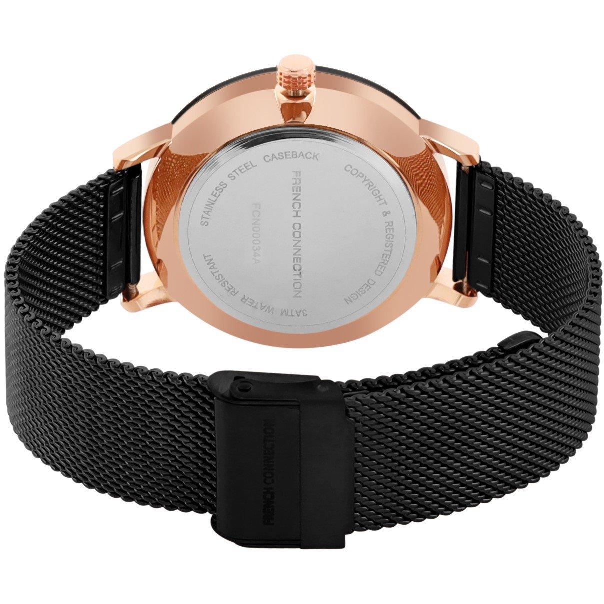 Nero - French Connection - Connection Mens Analog Watch Black Strap - 3