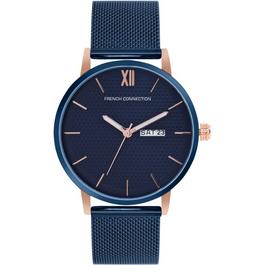 French Connection Connection Mens Analog Watch Blue Strap