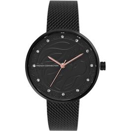 French Connection Connection Womens Analog Watch Black Strap