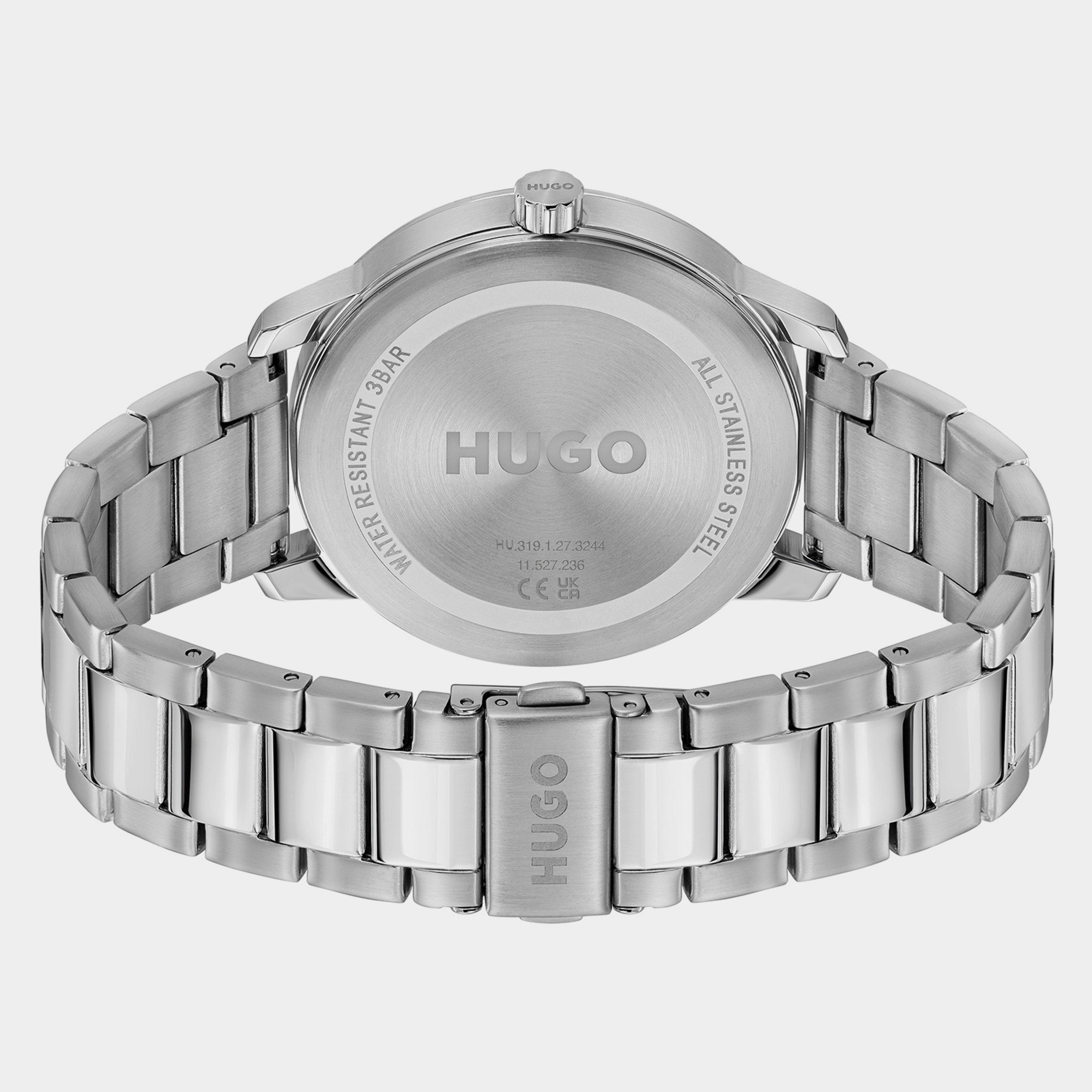 Blue - Hugo - HUGO Stamp 44mm Multifunction Watch Mens - 2