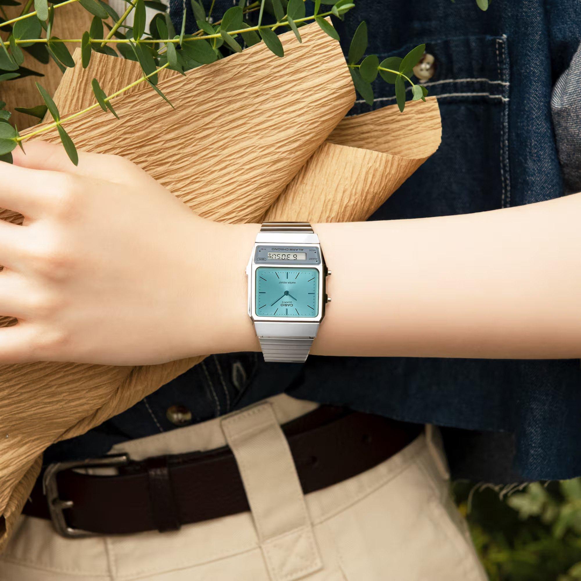 Silver/Blue - Casio - Unisex Adults Digital Watch - 5