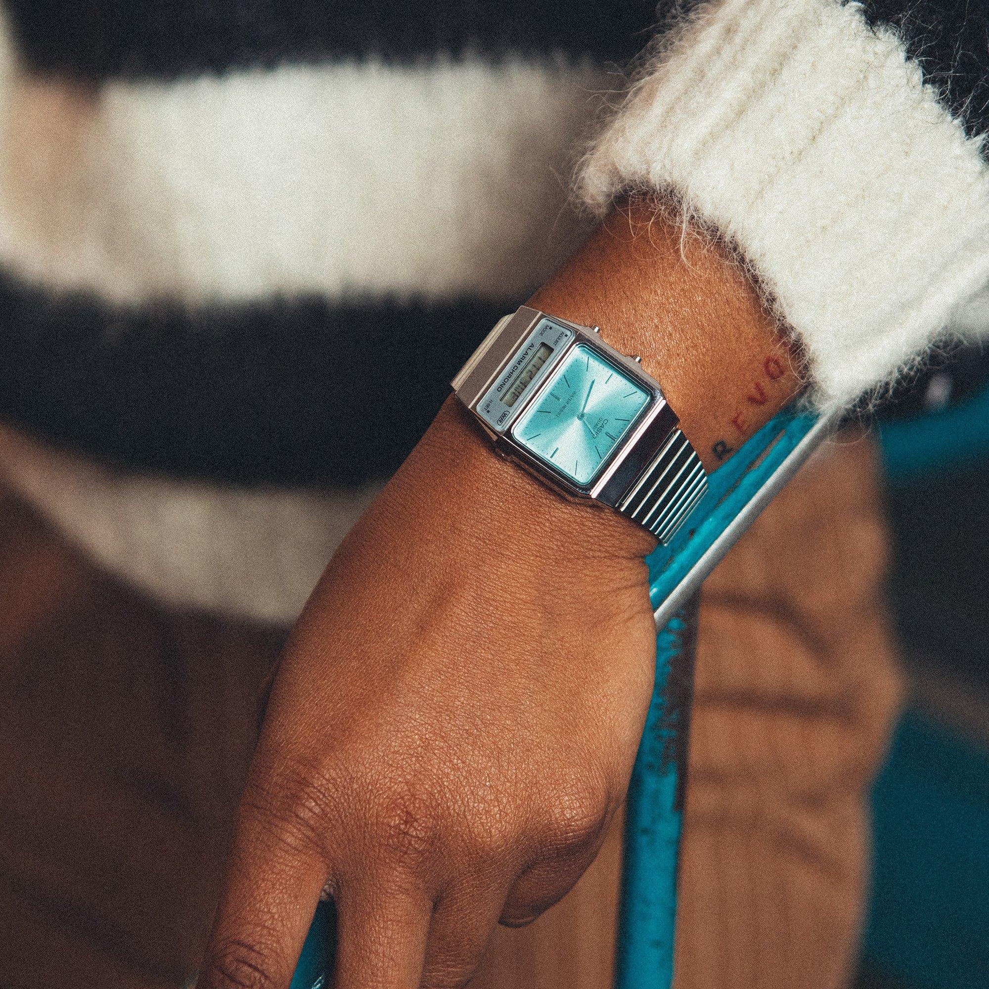 Silver/Blue - Casio - Unisex Adults Digital Watch - 7