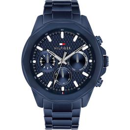 Tommy Hilfiger mens blue IP bracelet watch