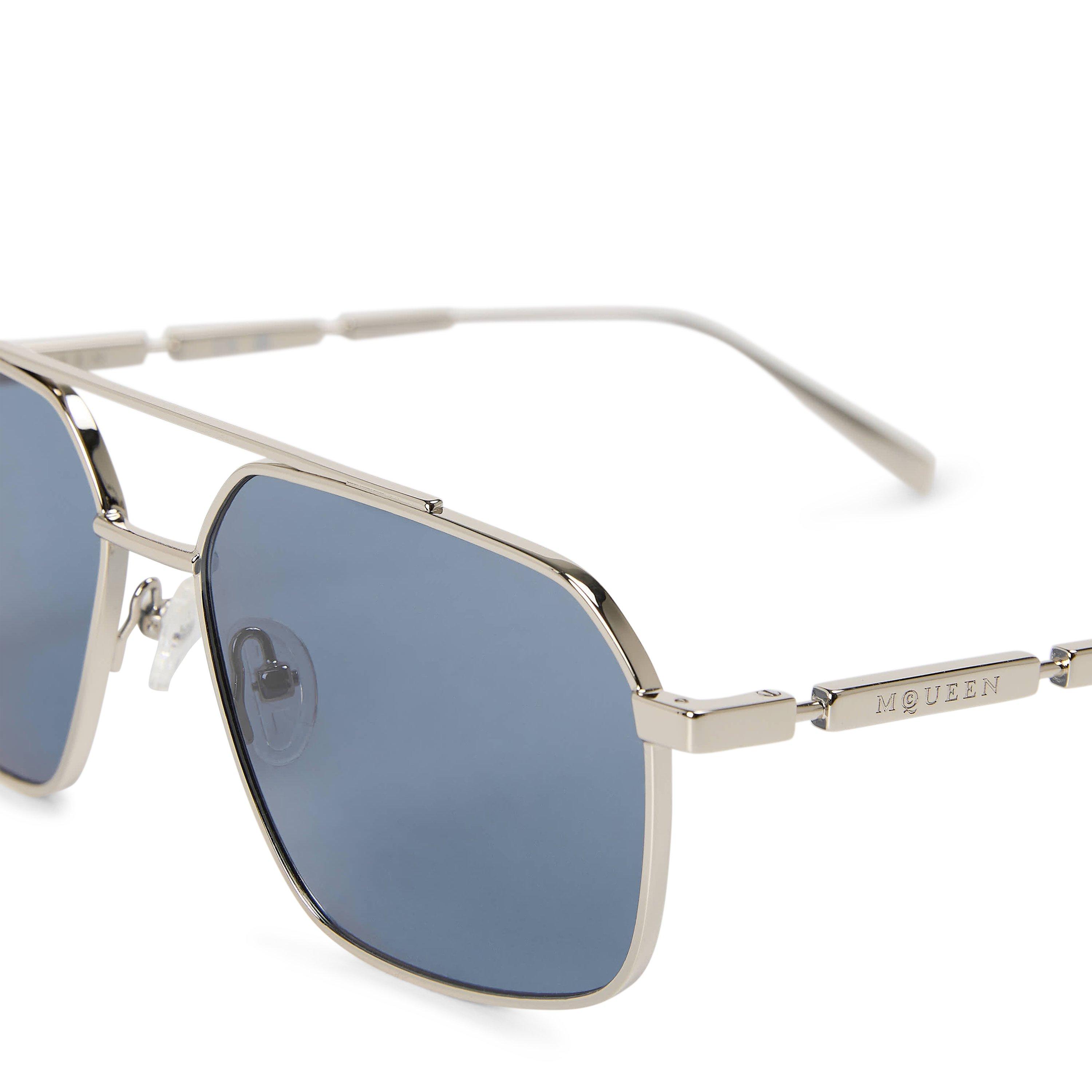 Silver - Alexander McQueen - Alexander McQueen Mens AM0477S Aviator Sunglasses - 3