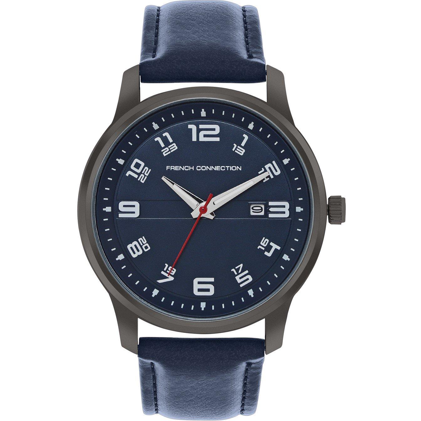 Blue - French Connection - Connection Avenir BLUE Round Analog Watch for Men - 1