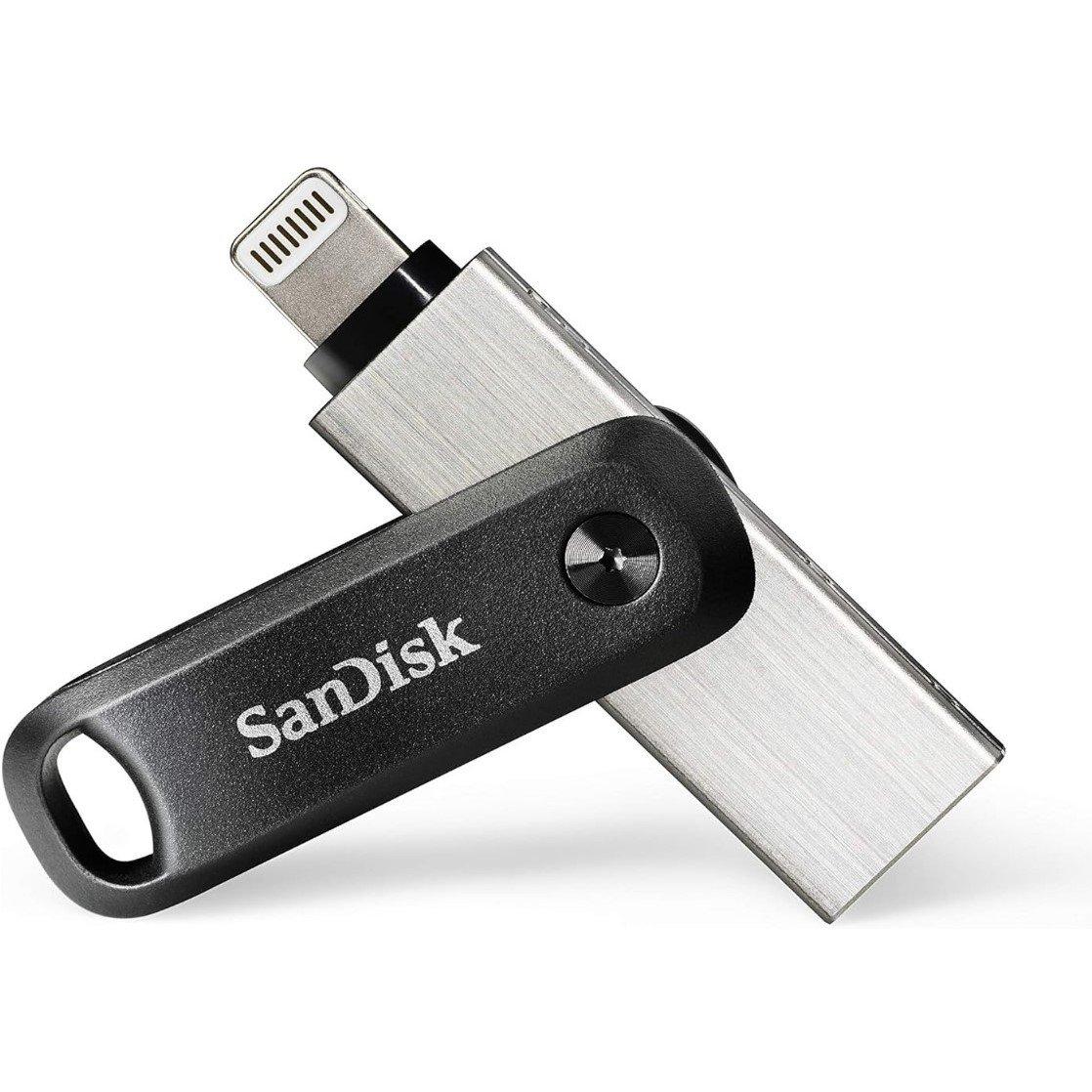 Black - SanDisk - iXpand Go Flash Drive 128GB drive for iPhone iPad PC Mac iPhone Lightning & USB 3. connectors - 1