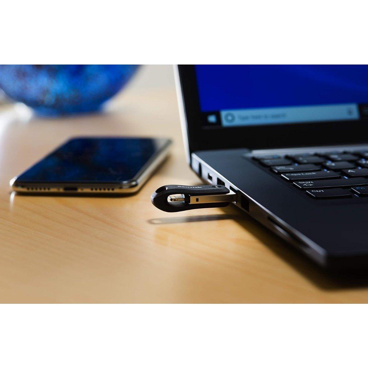 Black - SanDisk - Go Flash Drive 128GB drive for iPhone iPad PC Mac iPhone Lightning & USB 3. connectors - 5