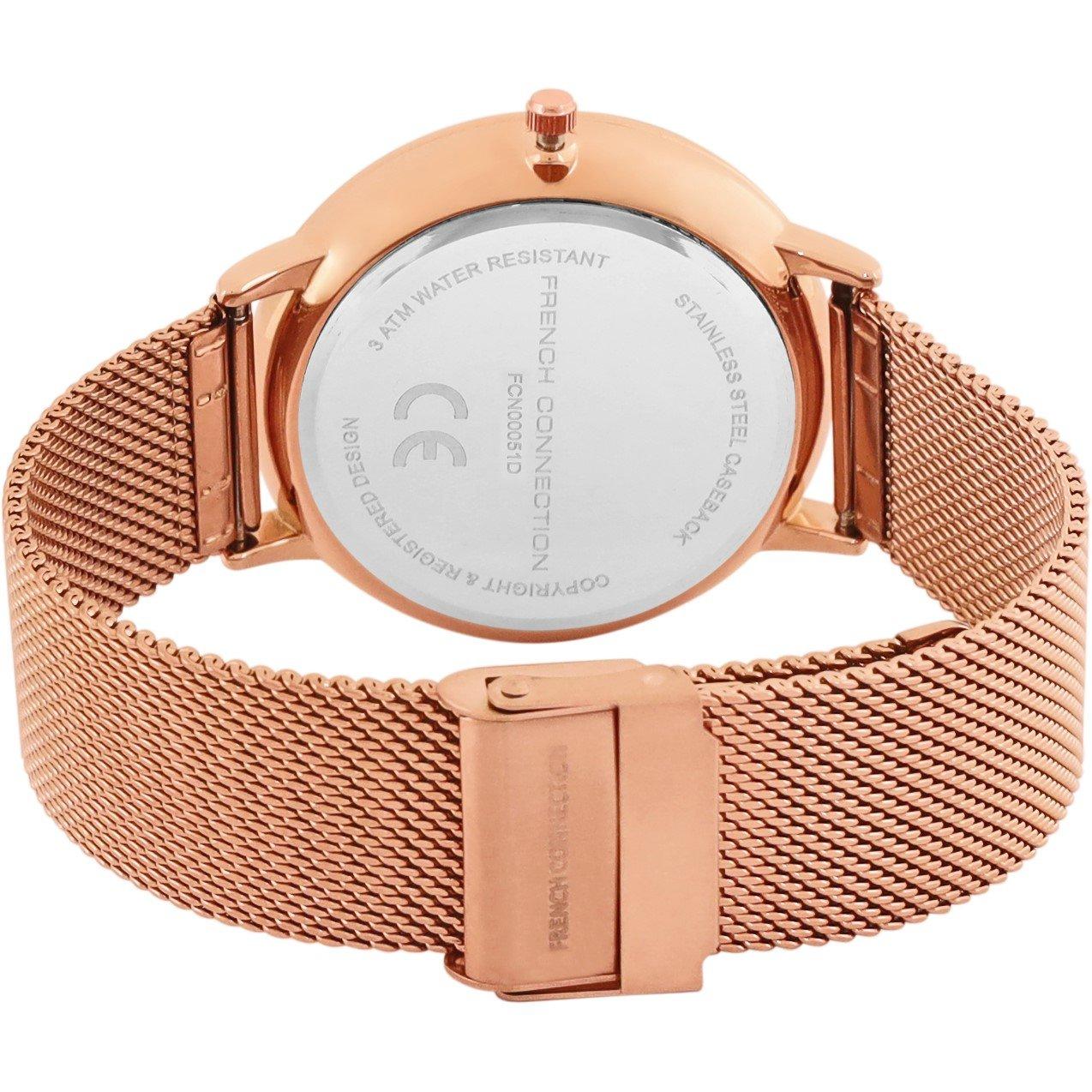 Rose Gold - French Connection - Connection Mario ROSE GOLD Round Analog Watch for Men - 3