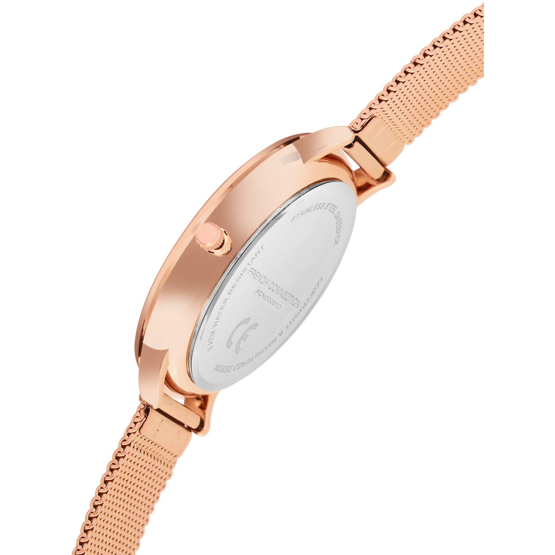 Rose Gold - French Connection - Connection Mario ROSE GOLD Round Analog Watch for Men - 4