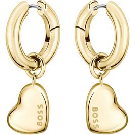Boss Ladies BOSS Honey Love Gold IP Earrings