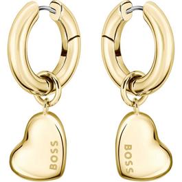 Boss Ladies BOSS Honey Love Gold IP Earrings